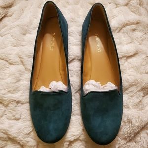 Nine West Panto Blue/Green Suede Loafers